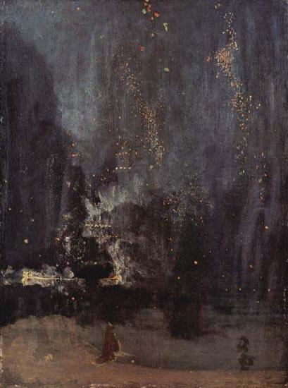 James Abbott Mcneill Whistler Nocturne in Black and Gold oil painting image